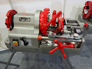 電気電源0.75 KWアルミニウムポータブルパイプニップルボルトスレッディングマシン - Product Image 2
