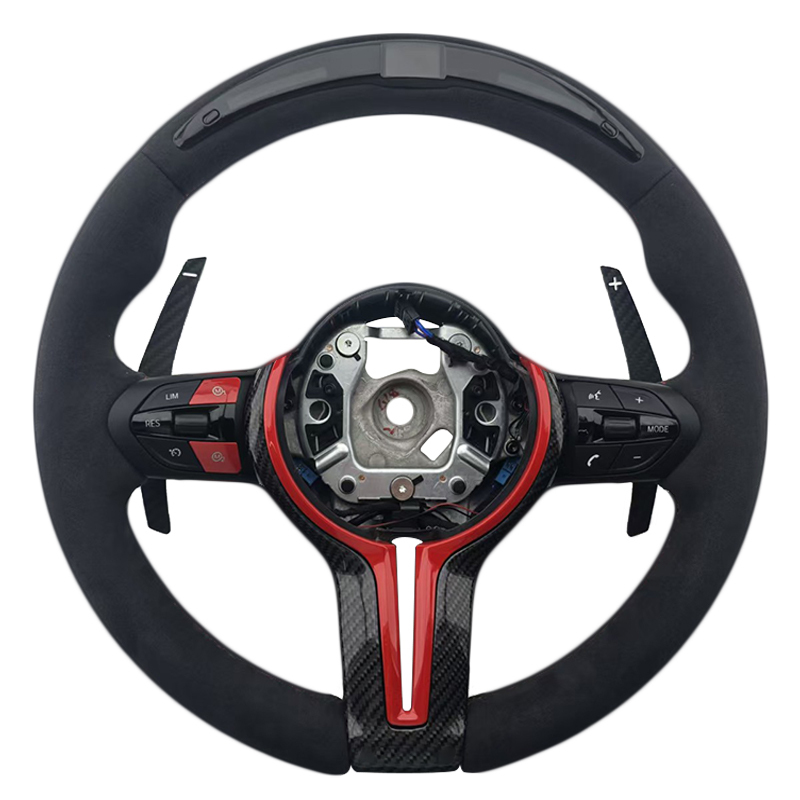 Serie 5 F10/F11/F18+Microgamuza+LED+Rojo M1 M2+Costuras Rojas