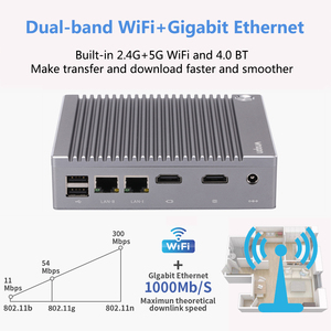 Profession eller Hersteller Linux Ubuntu Desktop PC Batterie mit Wifi Dual Lan Industrial lüfter losen Mini-PC - Product Image 5