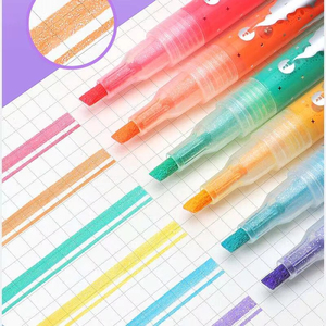 荧光笔彩色荧光笔定制套装新奇OEM 6色荧光笔 - Product Image 5