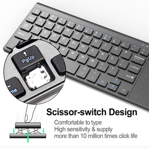 Teclado numérico Delgado 2 en 1, teclado modelo Daul inalámbrico de 2,4G con ratón táctil numérico para Windows, escritorio, portátil, PC, TV Box