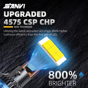 SANVI yüksek güç 70W süper parlak <span class=keywords><strong>G2</strong></span> H4 LED ışıkları yeni varış 6000K Mini H4 Led far lambaları arabalar için motosikletler Accord