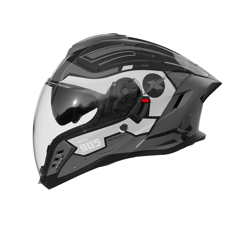 Aigle noir et argent
