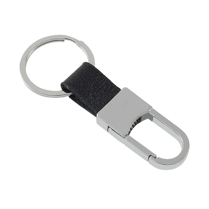 Großhandel Custom Logo Leder Schlüssel bund Günstige Blank Metall Schlüssel bund für Geschenk