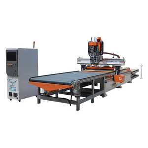 家具製造1530 <span class=keywords><strong>Cnc</strong></span>ルーターマシン自動ローディングアンロードテーブルとネスティングソフトウェア13% 割引