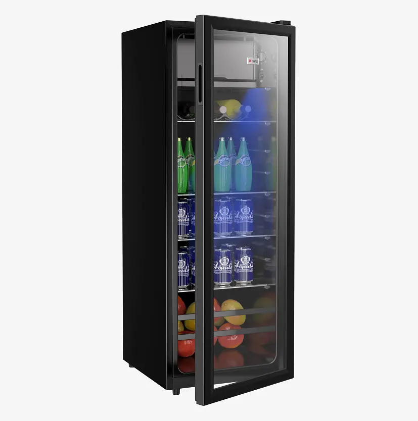 Mini frigorífico com barra personalizada, mini frigorífico para hotel porta única