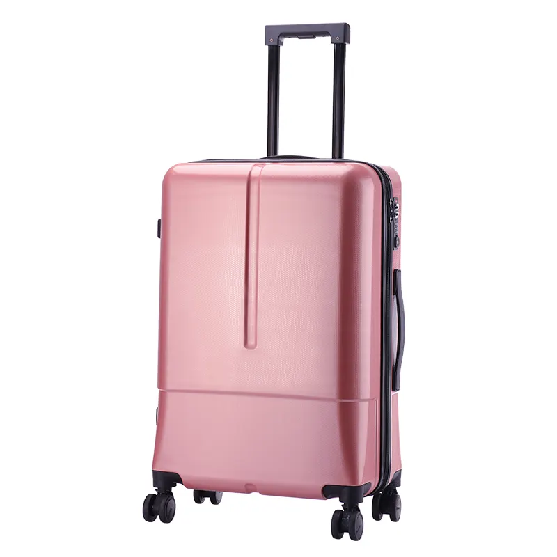 ABS Luggage Bag Aluminum Frame Trolley Luggage Set Suitcase Factory Wholesale Spinner Lock Colorful Material C735#