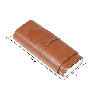 Vanace Spanish Cedar Wooden <strong>Humidor</strong> <strong>2025</strong> 3 Cigars Box With Cutter Lacquer and PU Leather Display - Product Image 2