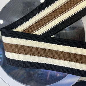 Ligera elasticidad Nuevo estilo En stock Cinta elástica de colores Costilla Correas de punto a rayas para ropa decorativa - Product Image 4