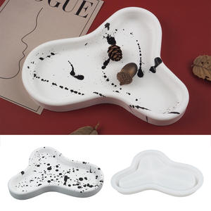 แม่พิมพ์แผ่นรองถ้วยแบบไม่สม่ำเสมอแม่พิมพ์ซิลิโคนยิปซั่มกาวหยดคริสตัลแบบติดในช่วงต้นของ Riser - Product Image 2