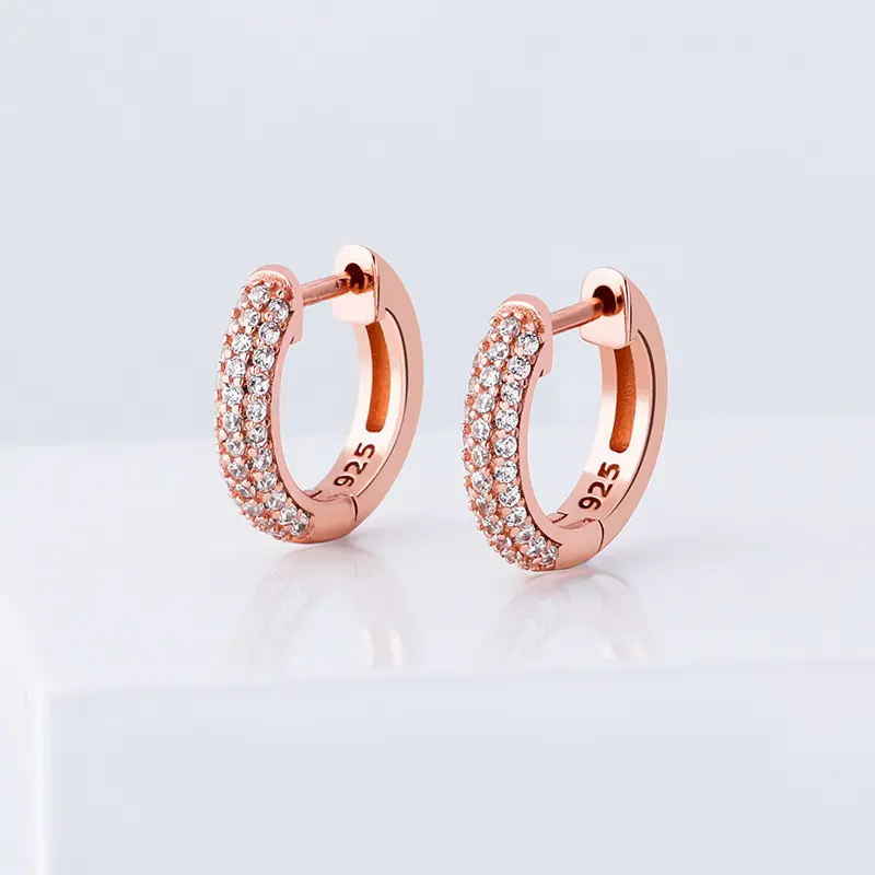 2020 coreano estate nuovo alla moda in argento 925 placcatura in oro ghiacciato orecchini mini orecchini a cerchio piccolo cerchio rotondo orecchino di goccia per delle donne
