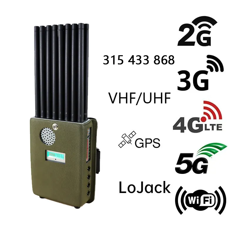 18 antenas portátiles de mano GSM CDMA LTE 2G 3G 4G 5G WiFi GPS Lojack VHF UHF Detector de señal de teléfono móvil