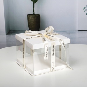 Yüksek kalite özelleştirilmiş kek kutusu PET çevre dostu toptan şeffaf kek kutusu stokta - Product Image 2