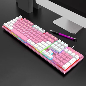 Wholesale Double Color Waterproof Silent Good Feeling Typewrite <strong>Keyboard</strong> for <strong>Computer</strong> and Game with Russian Arabic Words - Product Image 5