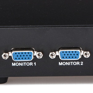 VCOM 1080P VGA Splitter 1 en 2 salidas con adaptador de corriente DC 12V para 1 computadora que conecta 2 monitores