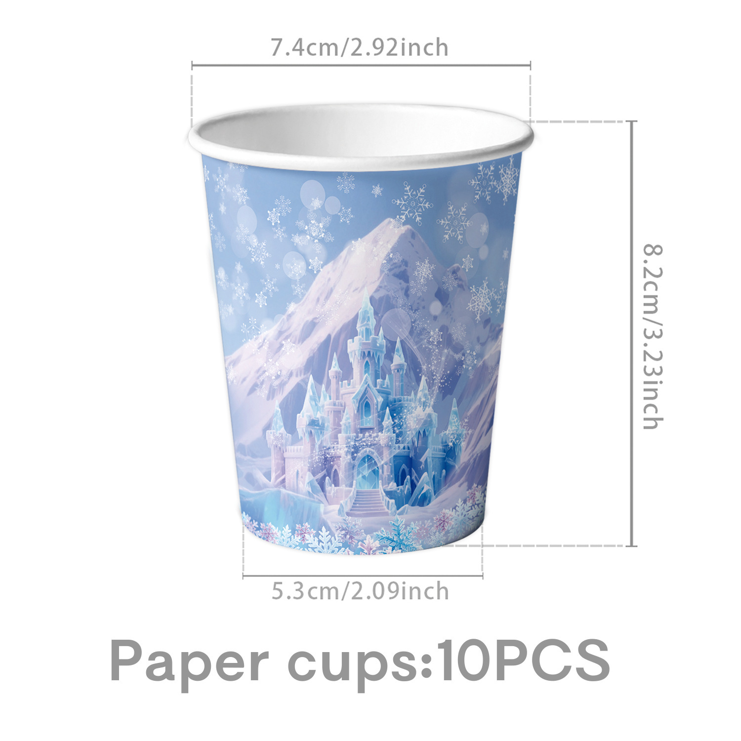 Gobelets en papier bleu-10 pièces