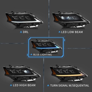Modifiye yükseltme ön tam LED farlar w/DRL için 13-15 Lexus RX serisi 350 450H Amber reflektör - Product Image 2