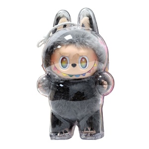 กล่องเก็บของเล่นแช่แข็งพลังงานขนาดใหญ่สำหรับป๊อปมาร์ท labubu เคสพีวีซีสำหรับที่นั่งมอนสเตอร์มาการอง V3กล่องปริศนา