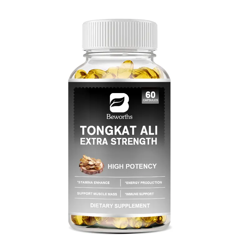 Beworths 60 miếng tinh khiết tự nhiên Tongkat Ali chiết xuất thêm sức mạnh Tongkat Ali viên nang Nam bổ sung