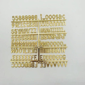 New Design Changeable Gold Silver Rose Gold Plastic Letters Numbers Symbols Letter Board Letters for Felt Message Board - Product Image 5