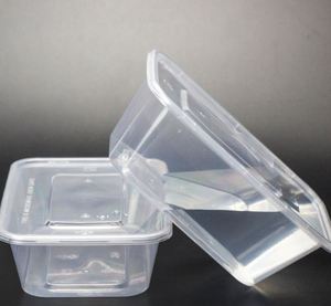 500ml Disposable Microwave clear pp Plastic <strong>Rectangular</strong> Food <strong>Container</strong> <strong>with</strong> <strong>Lid</strong> - Product Image 3