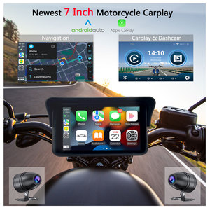 7 inç motosiklet GPS Navigator kablosuz CarPlay Android oto ön ve arka kaydedici kamera GPS ekran Carplay ile Motor - Product Image 3