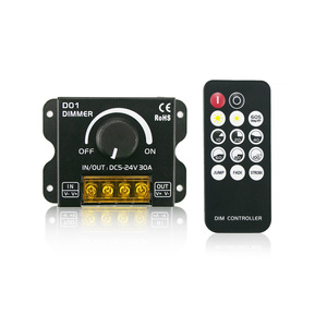 DC5-24V 30A LED Dimmer <strong>Controller</strong> with 14-Key RF Wireless <strong>Remote</strong> for Single Color LED Strip Lights - Product Image 1