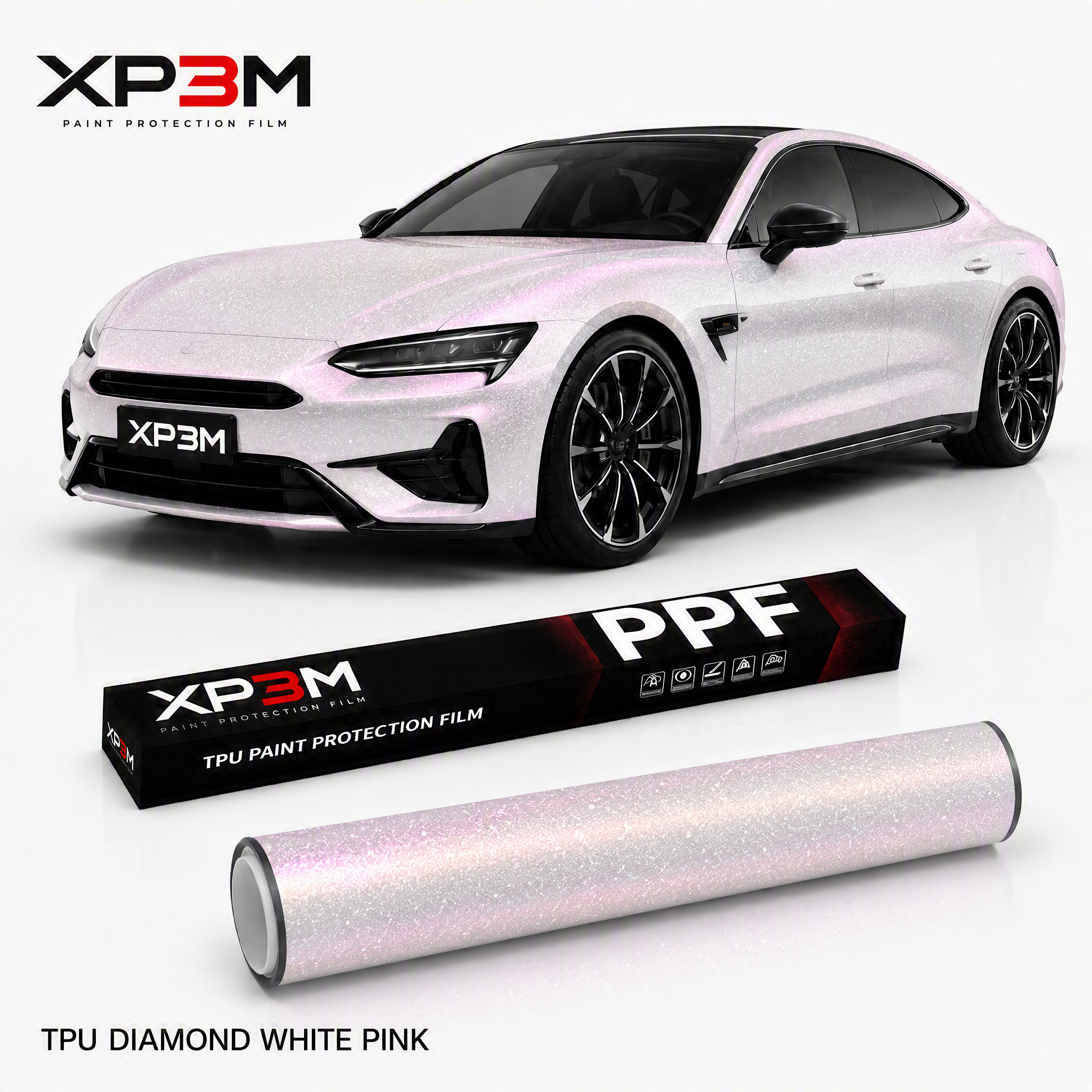 TPU1016 Blanco Diamante Rosado