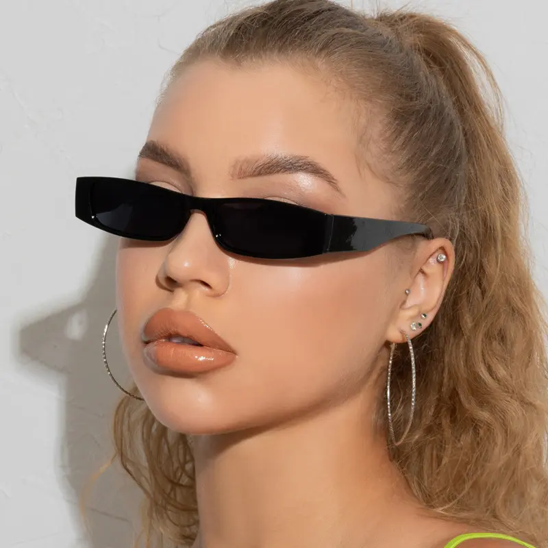 Latest Retro Small-Frame Sunglasses For Women Men Ins-Style Hip-Hop Street Photography Glasses Colorful Rectangular Sunglasses