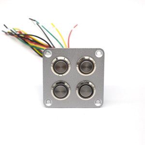 Panel saklar Rocker LED 12v-24v, 4pin logam tombol tekan untuk mobil perahu Marins truk RV untuk mobil perahu laut truk RV - Product Image 4