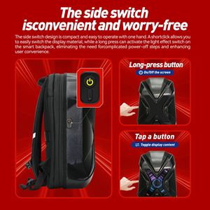 スマートアプリプログラム可能HDピクセルLedマトリックスバックパック防水大容量旅行ウォーキングオートバイバックパック - Product Image 3