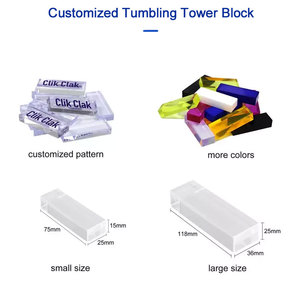 Individuelles Guangdong Acryl Lucite Baustein Brettspiel Klassisches Acryl Wackelturm-Spielset - Product Image 4