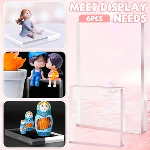 6 шт., прозрачные прямоугольные акриловые блоки - Product Image 5