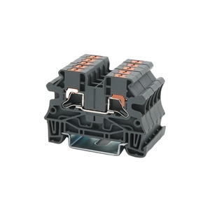 工場価格4mm2 Din設置プッシュインサイドエントリー1入力2出力接地端子台難燃性V0 - Product Image 3