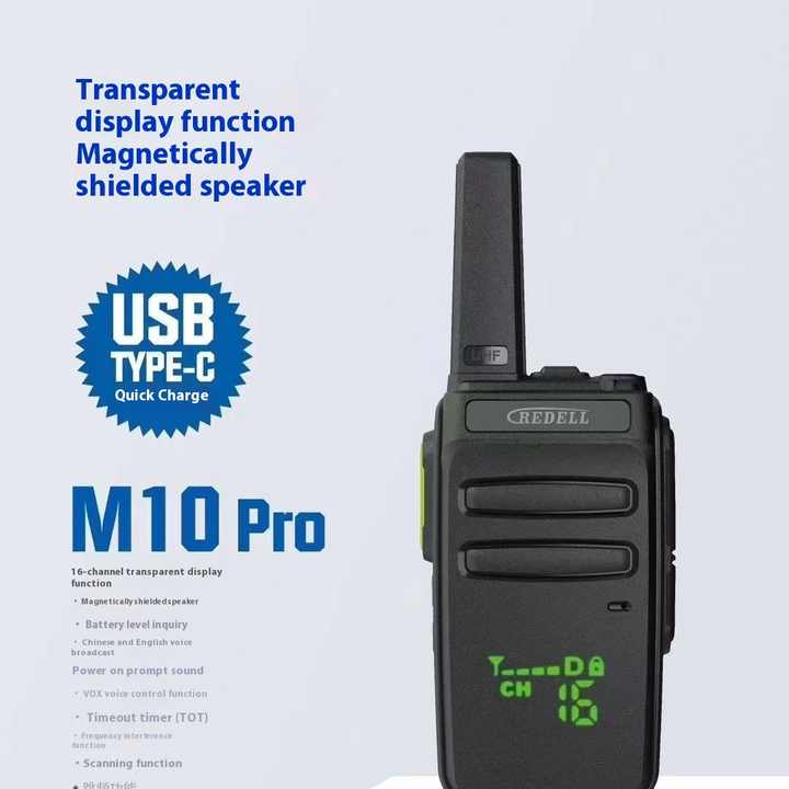 Compact M10 USB Portable Intercom with 10W Output Power Direct Charging for Hotel Construction Site 4S Catering Entertainment