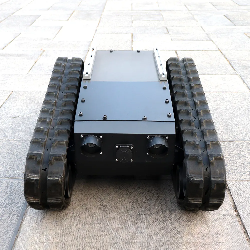 Véhicule sans pilote avec charge utile de 100kg, robot à chenilles, véhicule blindé militaire tout terrain