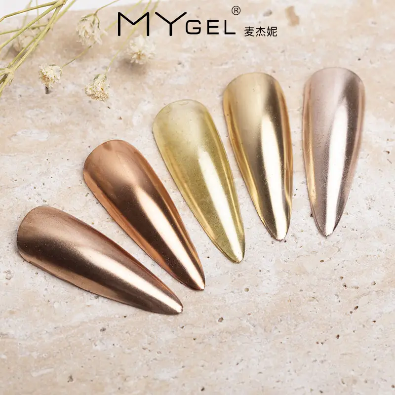 Фирменная марка MYGEL 15 видов цветов, жидкий магический зеркальный порошок для ногтей, многохромовый порошок, твердый волшебный зеркальный эффект, порошок для ногтей
