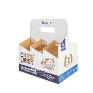 Có thể gập lại số lượng lớn gói bia chai thủy tinh bao bì carton 6 gói bia kẹo bao bì dập nổi hộp - Product Image 4