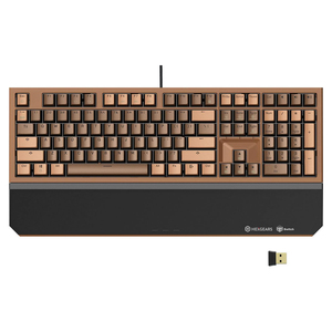 Hexgears X5 nâu 108 phím Ergonomic không dây chơi Game bàn phím cho chơi game gõ - Product Image 1