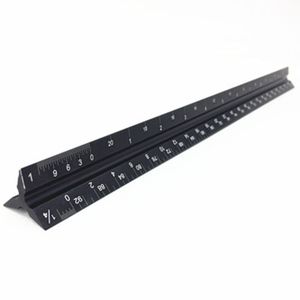 建築家とエンジニアのための6 "または12" 三角形比スケールアルミニウム定規 - Product Image 3