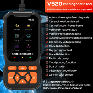 V520 OBD2スキャナーコードリーダープラスチック診断ツールポータブルユニバーサルカー用 - Product Image 4