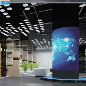 Fabrika özelleştirilmiş düzensiz şekil P2 2mm esnek led modülü için silindir led ekran süper market - Product Image 5