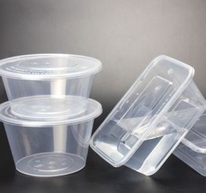 500ml Disposable Microwave clear pp Plastic <strong>Rectangular</strong> Food <strong>Container</strong> <strong>with</strong> <strong>Lid</strong> - Product Image 2