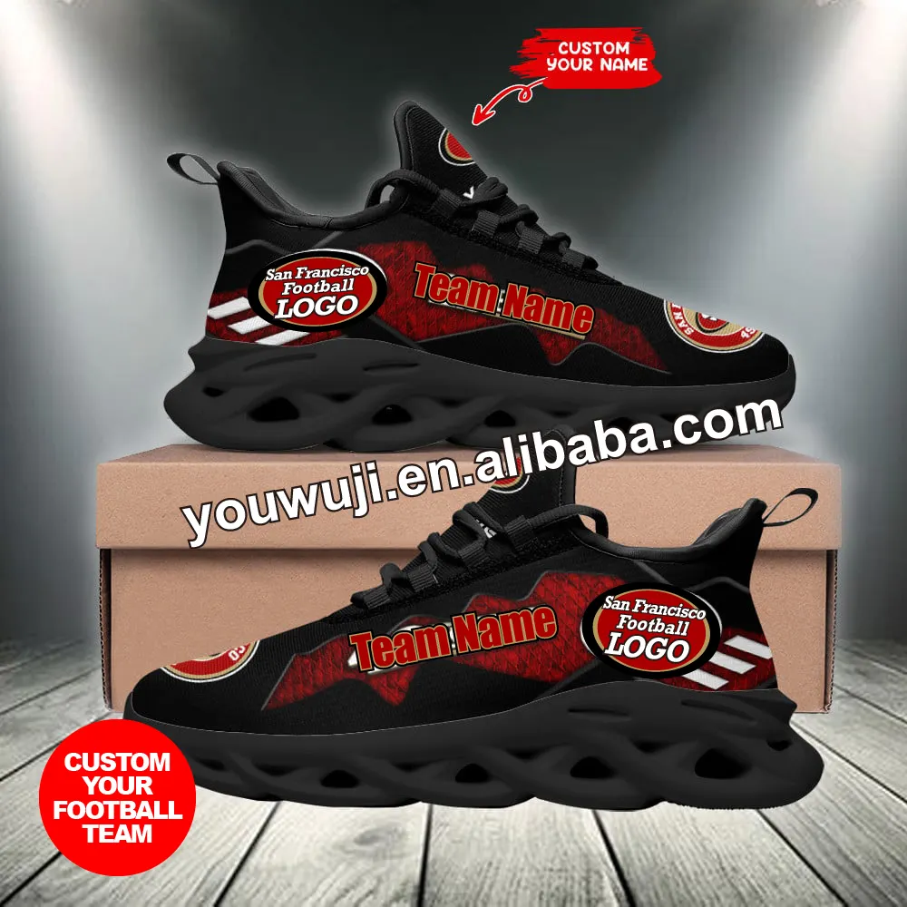 Fashion Soccer American Football Team Shoes Flat Sports Sneakers Unisex Women Men Casual Custom Sneakers Shoes With Logo
