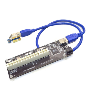 PCIE PCI-E PCI Express X1 a PCI Riser Card Bus, convertidor de adaptador de alta eficiencia, Cable USB 3,0 para PC de escritorio, Chip ASM1083 - Product Image 1