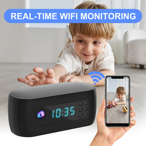 Wireless Wifi Alarm Clock <strong>Camera</strong> 1080P Video Recording <strong>Camera</strong> Infrared Night Vision Home Baby Monitor <strong>Camera</strong> Support 256GB Card - Product Image 2