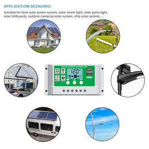 New 10 20 <strong>30a</strong> Lithium Iron Lifepo4 Battery Charger Regulators Stabilizers 12V 24V Auto Dual USB <strong>PWM</strong> Solar Charge <strong>Controller</strong> - Product Image 6