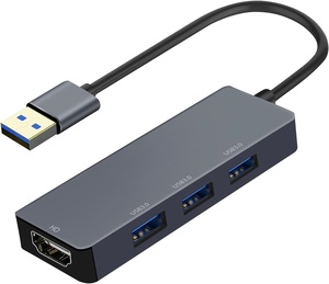 USB 3.0到HDMI适配器，带3 * USB3.0铝集线器，用于显示器USB集线器，带HDMI USB，用于HDMI集线器 - Product Image 4