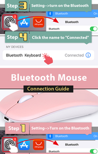 Juego de teclado de ratón inalámbrico portátil ultradelgado Combo de teclado y ratón de diente azul para teléfono Android Teclado Y ratón Inalambric - Product Image 5