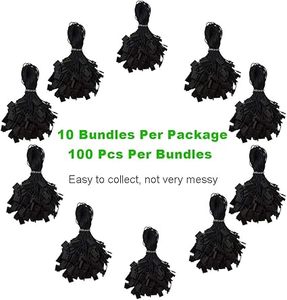Hang Tag String Black 7 "1000 piezas Nylon Snap Lock Pin Loop Fastener Hook Ties Fácil y rápido de colocar - Product Image 4
